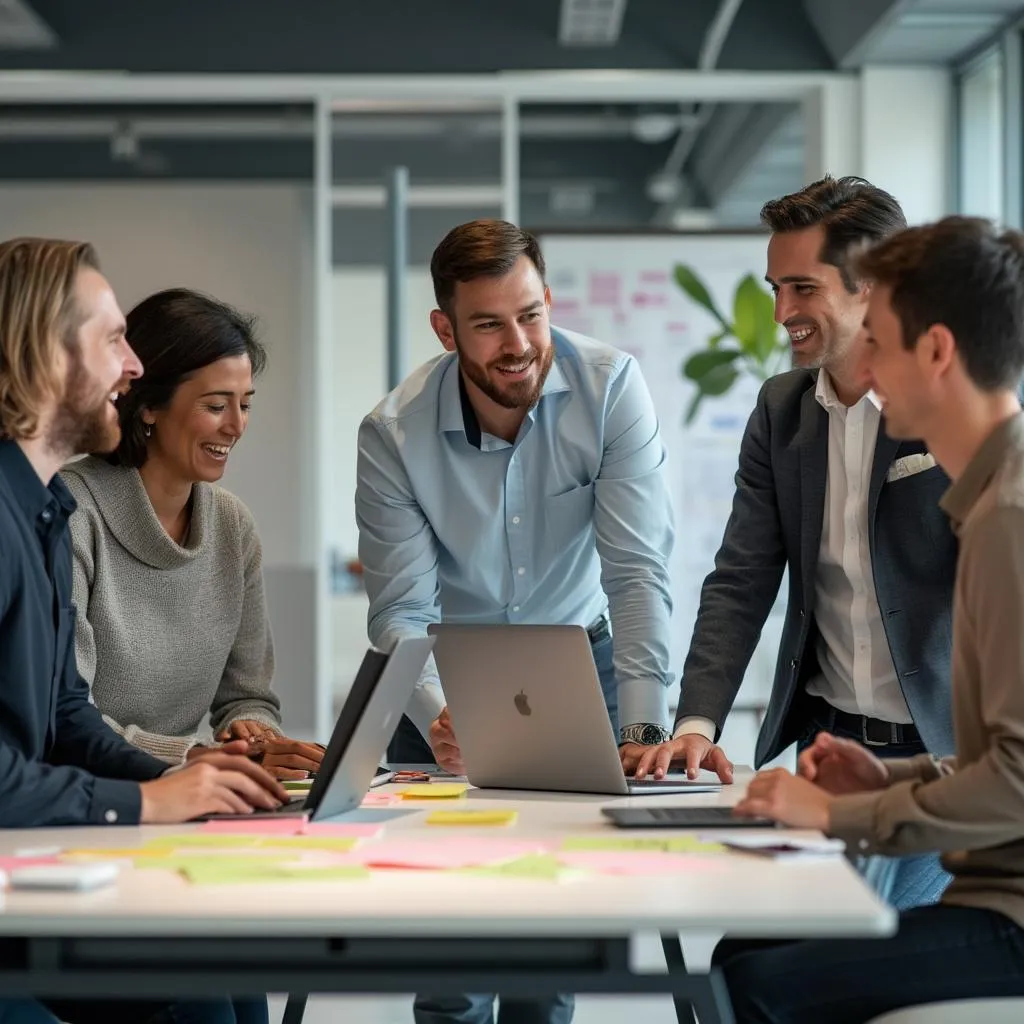 Equipo de CreceConsult en sesión de estrategia
